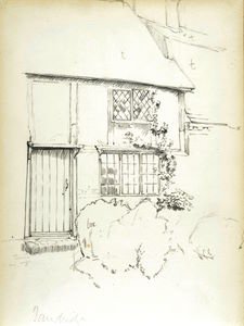Sketch of house in Tandridge, 1904-1905, by Ernest Christie (ref 6784/1/10/31)