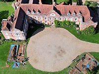 Aerial view of West Horsley Place and excavations