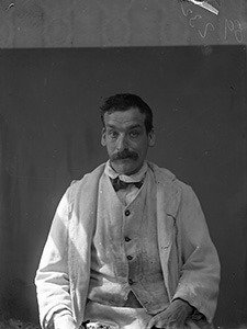 Digital image from glass plate negative of Frederick Tarrant, patient at The Manor Hospital, 1904