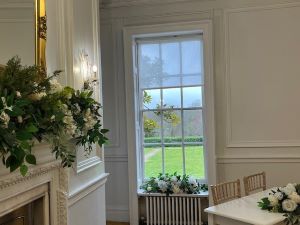 View of window and garden from Windsor room, Leatherhead register office