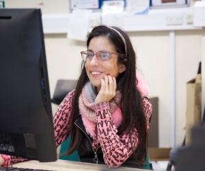 Learner working on compuer