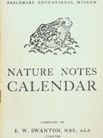 Cover of 'Nature notes calendar' compiled by E W Swanton (circa 1936)